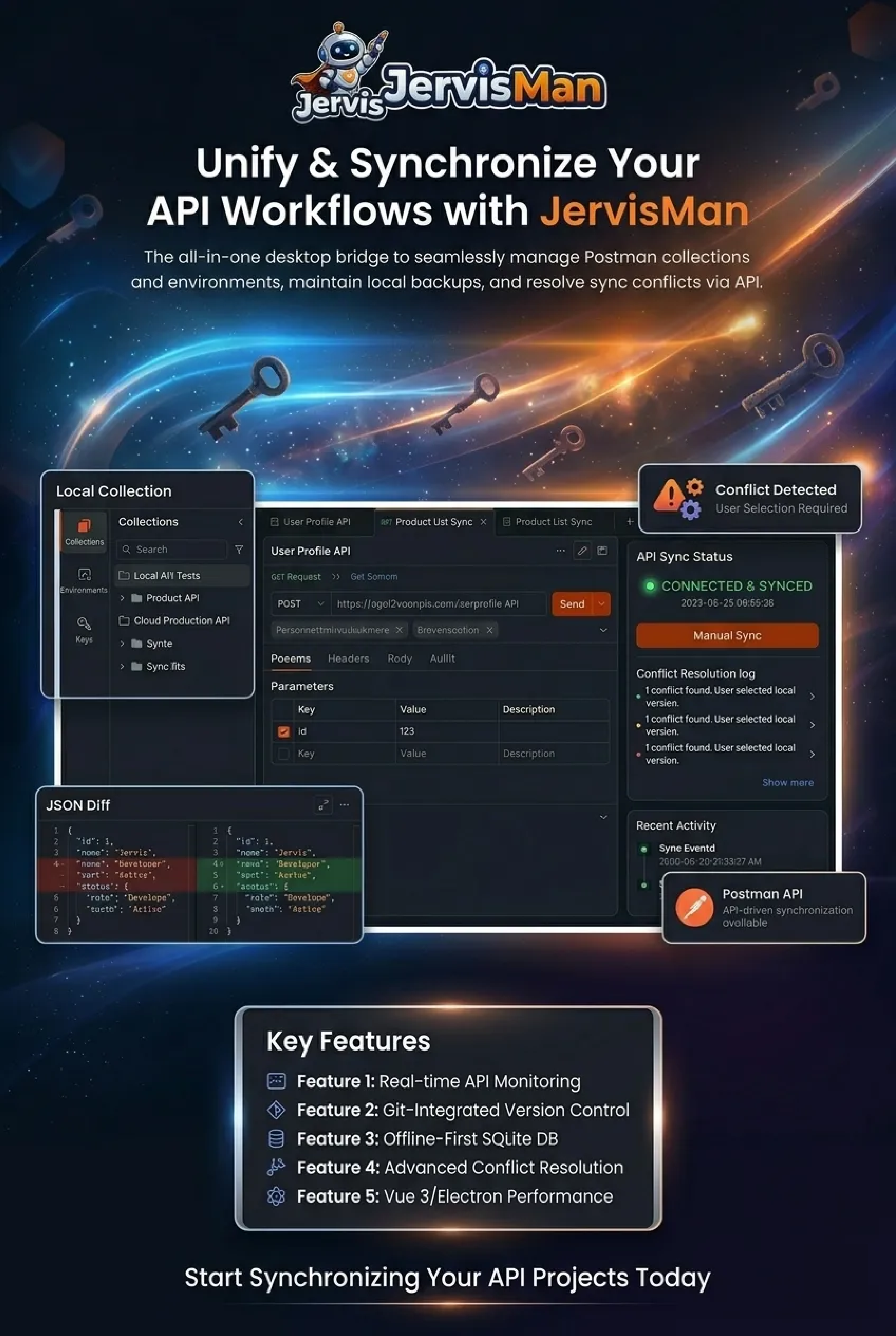 JervisMan - Desktop Postman Sync Platform